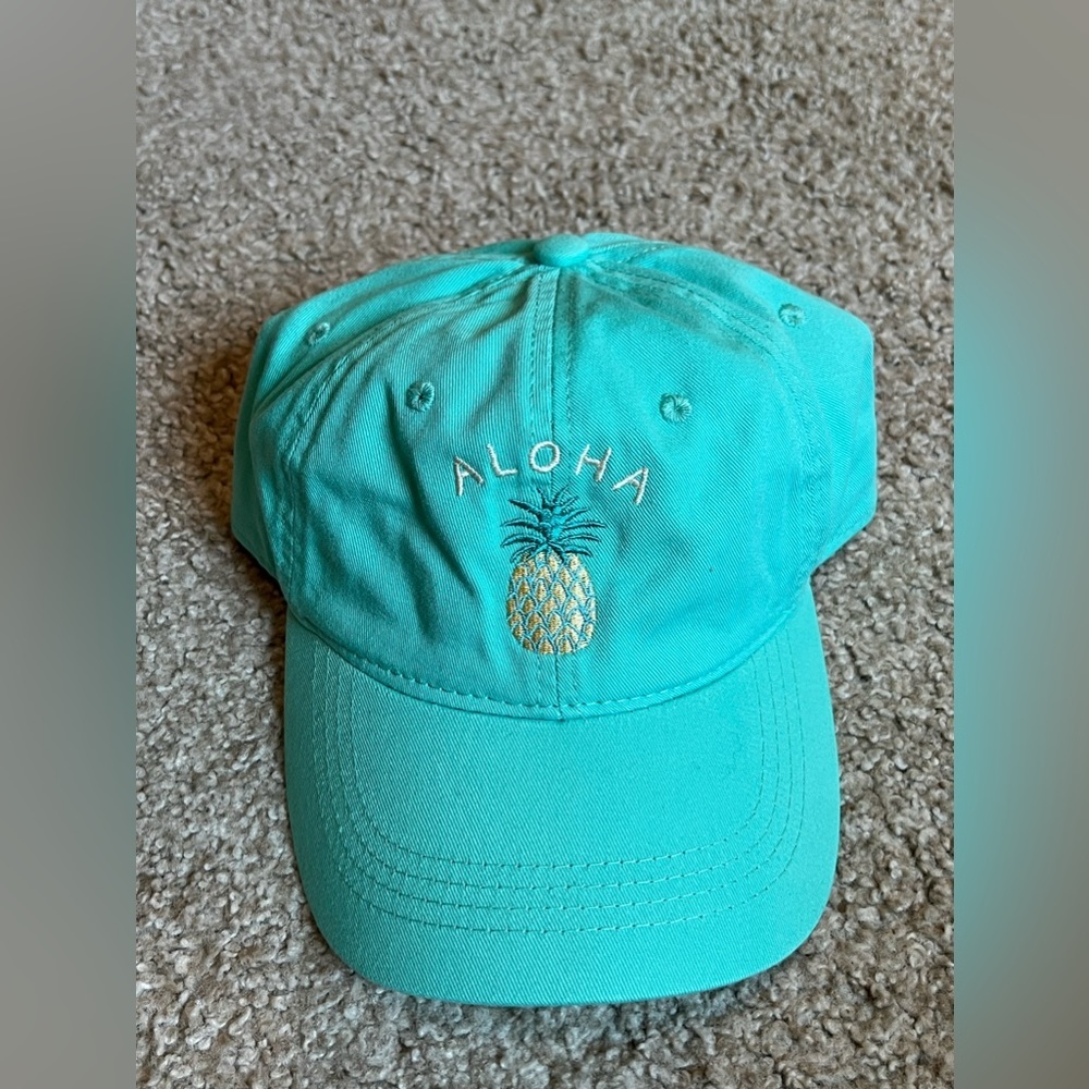 𝅺Turquoise Hawaii Pineapple Aloha Hat